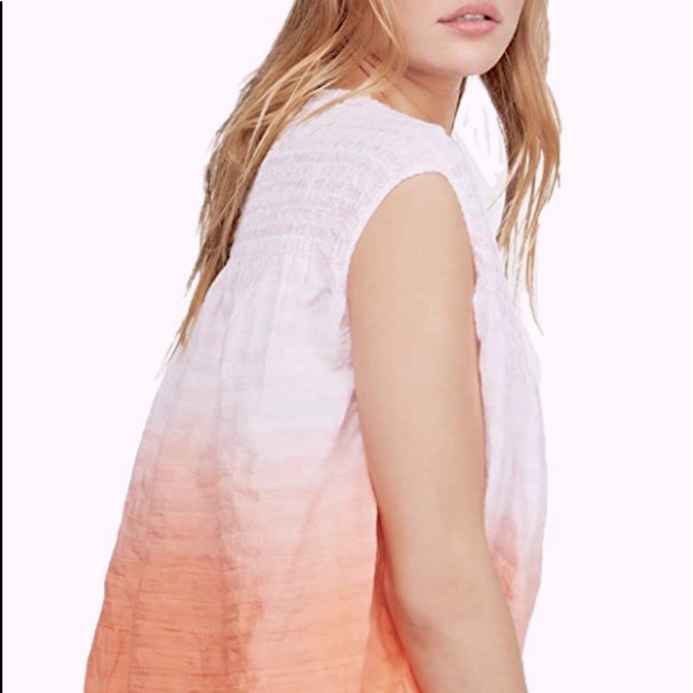 NWOT Free PeopleWe the Free Little Bit of Something Top, Pink/Coral